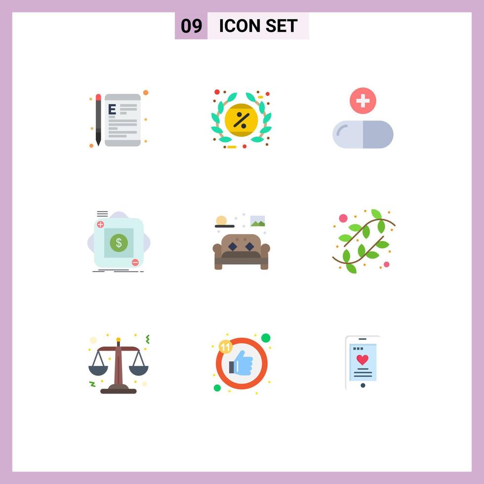 9 kreativ ikoner modern tecken och symboler av app inköp rabatt tecken medicinsk redigerbar vektor design element