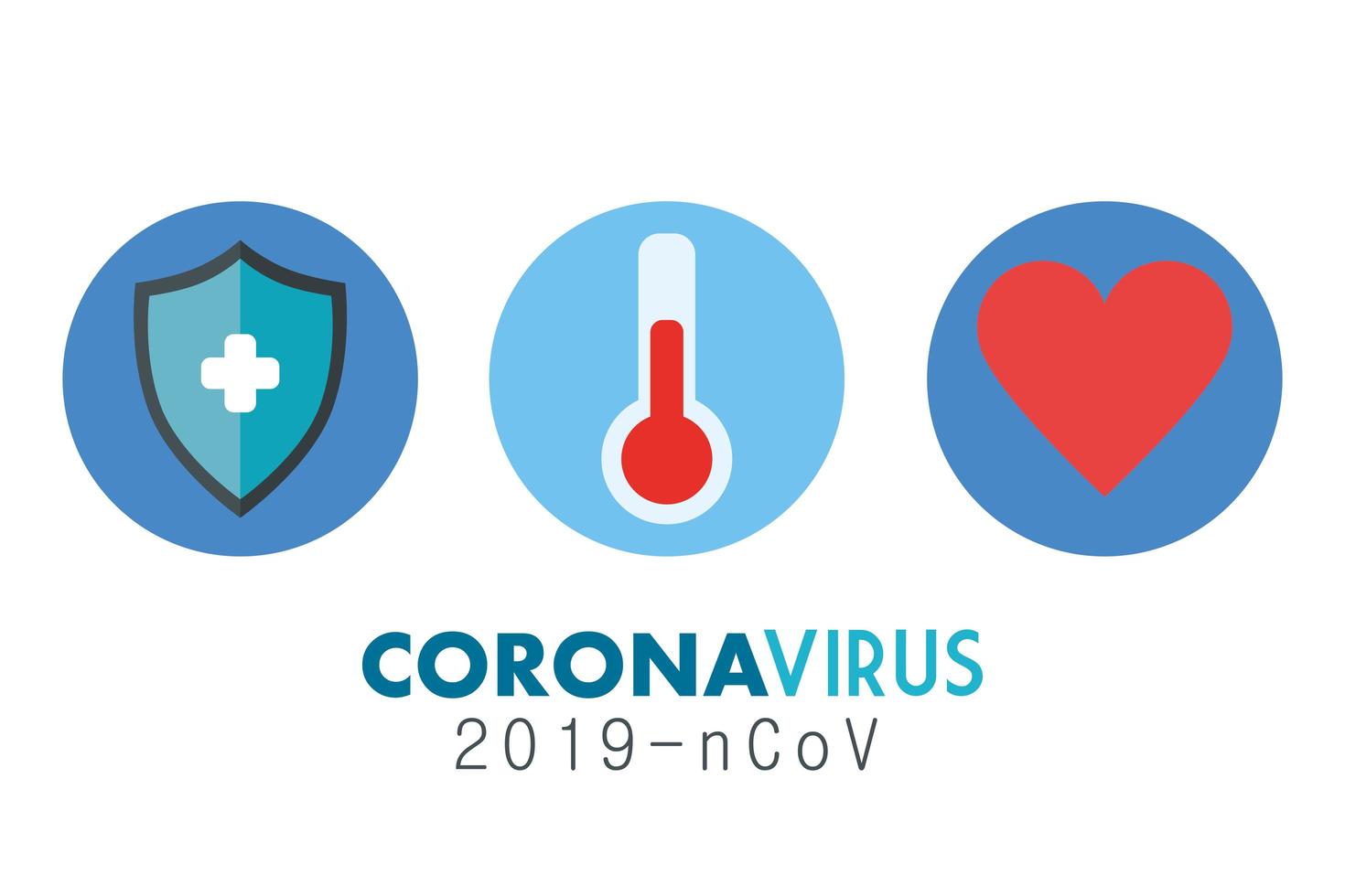 Coronavirus Medical Banner mit Symbolen vektor
