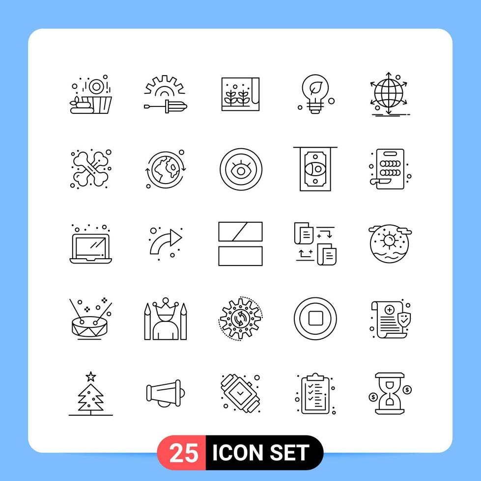 25 linje svart ikon packa översikt symboler för mobil appar isolerat på vit bakgrund 25 ikoner uppsättning kreativ svart ikon vektor bakgrund