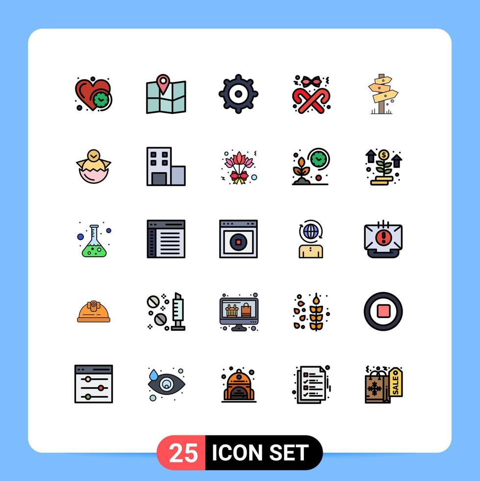 25 kreativ ikoner modern tecken och symboler av tecken styrelse mekaniker riktning jul redigerbar vektor design element