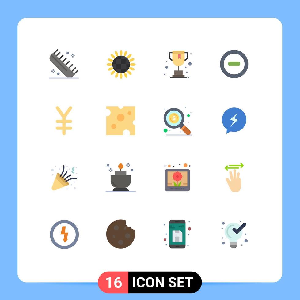 användare gränssnitt packa av 16 grundläggande platt färger av yen valuta grönsaker ta bort media redigerbar packa av kreativ vektor design element