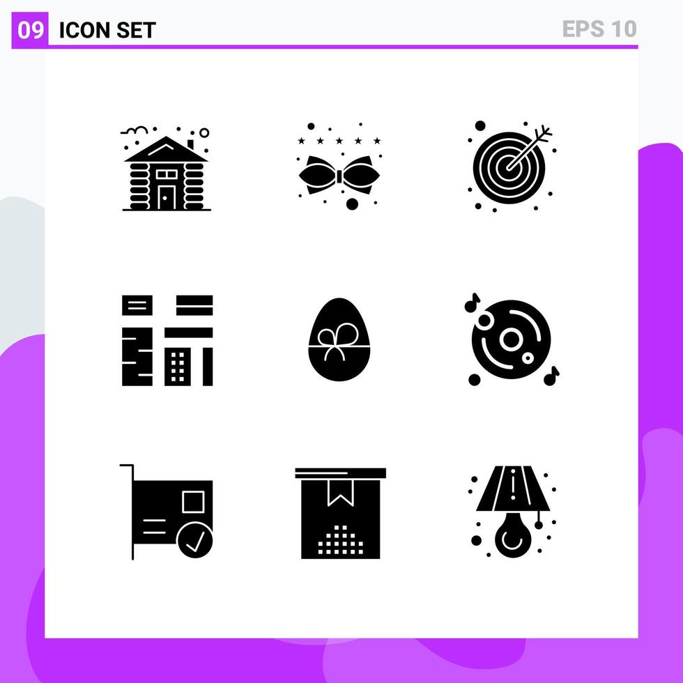 Stock-Vektor-Icon-Pack mit 9 Zeilenzeichen und Symbolen für Geschenk-Premium-Pfeil-native Inhalte editierbare Vektor-Design-Elemente vektor