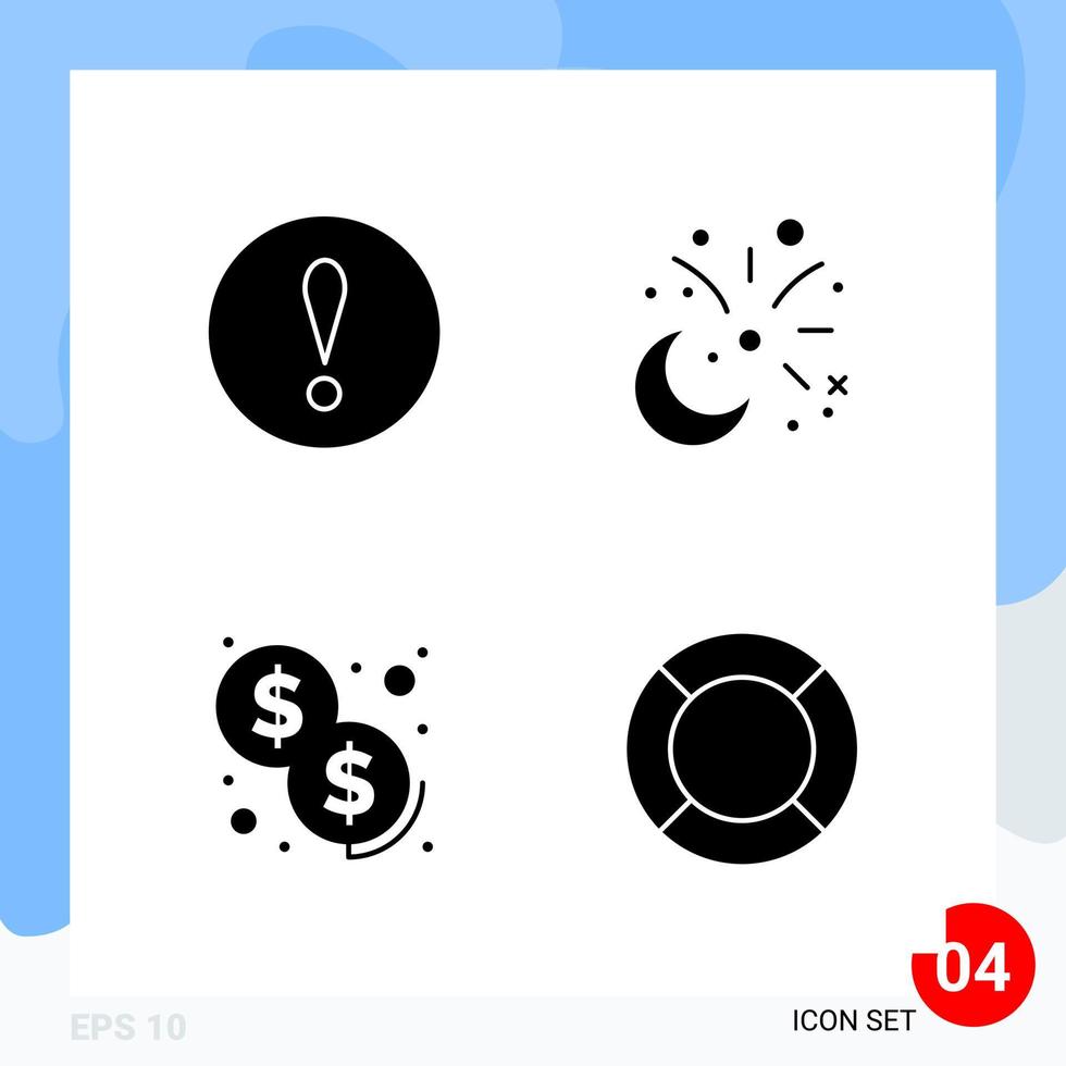 modern packa av 4 ikoner fast glyf symboler isolerat på vit backgound för hemsida design kreativ svart ikon vektor bakgrund