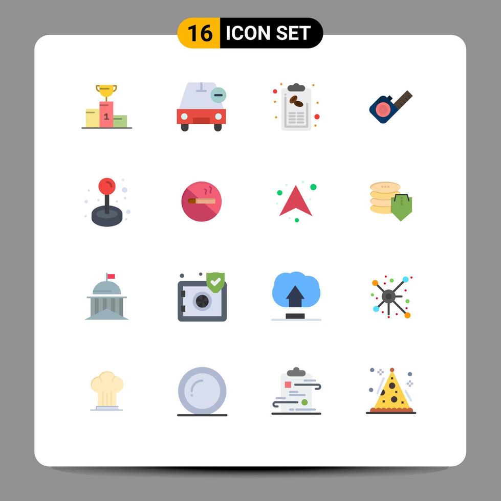 16 användare gränssnitt platt Färg packa av modern tecken och symboler av tejp mäta minus- meny hand redigerbar packa av kreativ vektor design element