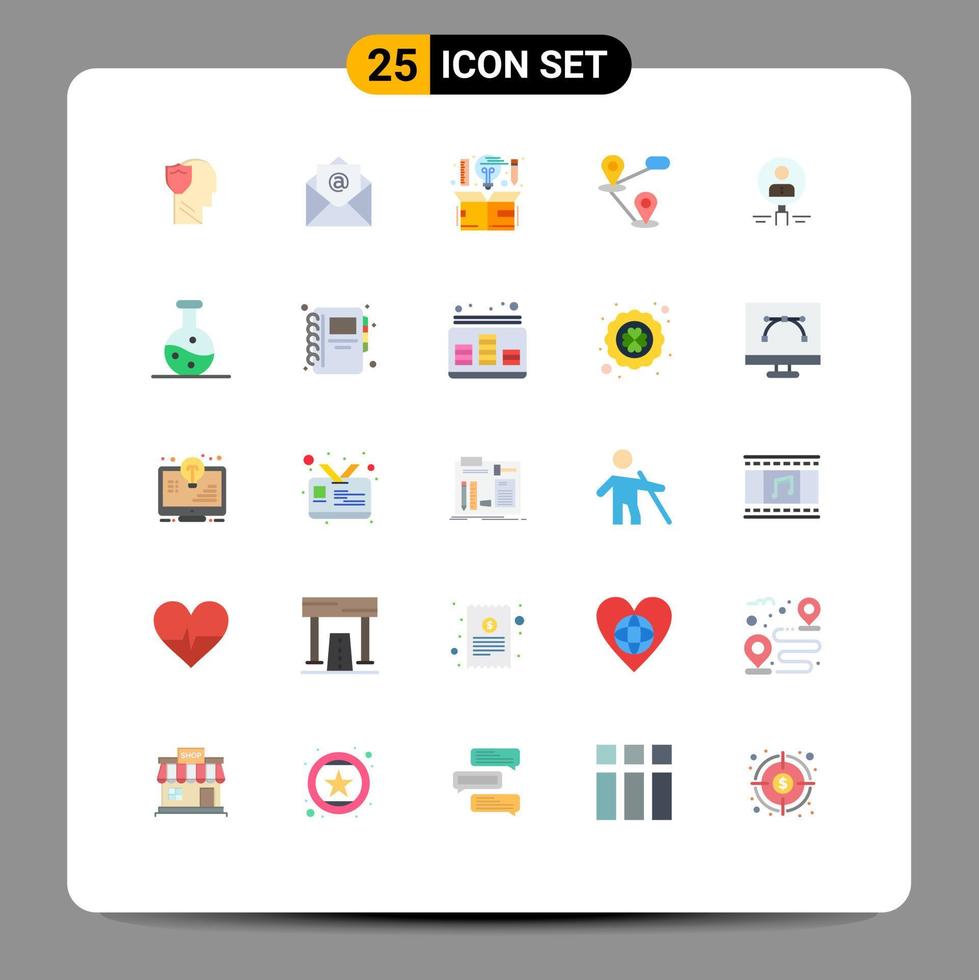 Aktienvektor-Icon-Pack mit 25 Zeilenzeichen und Symbolen für Glaskarten-Computerstandort, der editierbare Vektordesign-Elemente denkt vektor