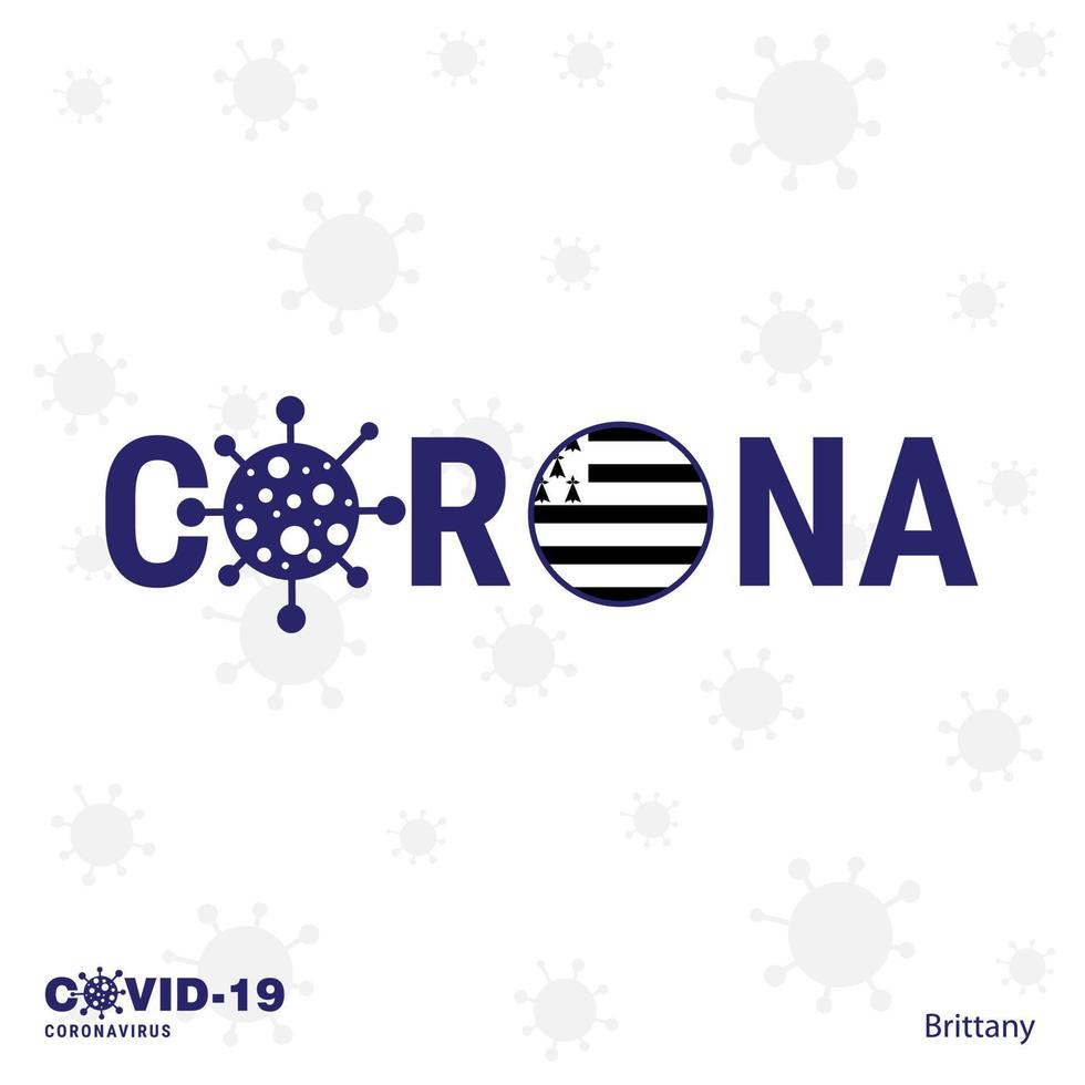bretagne coronavirus typografie covid19 länderbanner bleib zu hause bleib gesund achte auf deine eigene gesundheit vektor