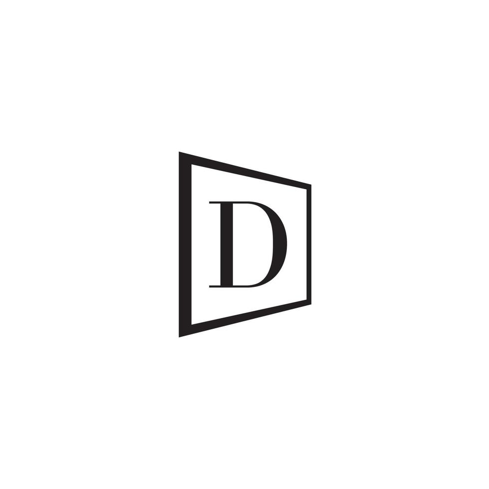 brev d och fyrkant logotyp eller ikon design vektor