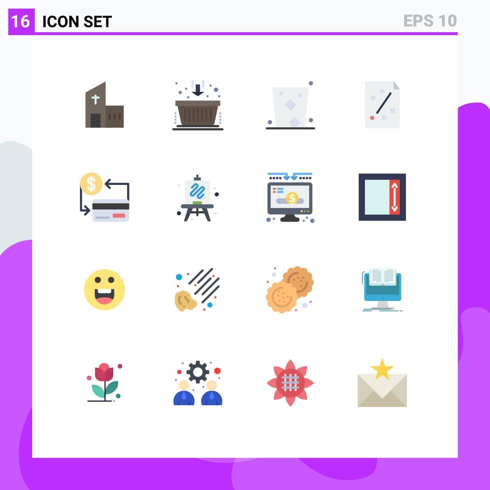 uppsättning av 16 modern ui ikoner symboler tecken för projekt idéer marknadsföring företag glas redigerbar packa av kreativ vektor design element