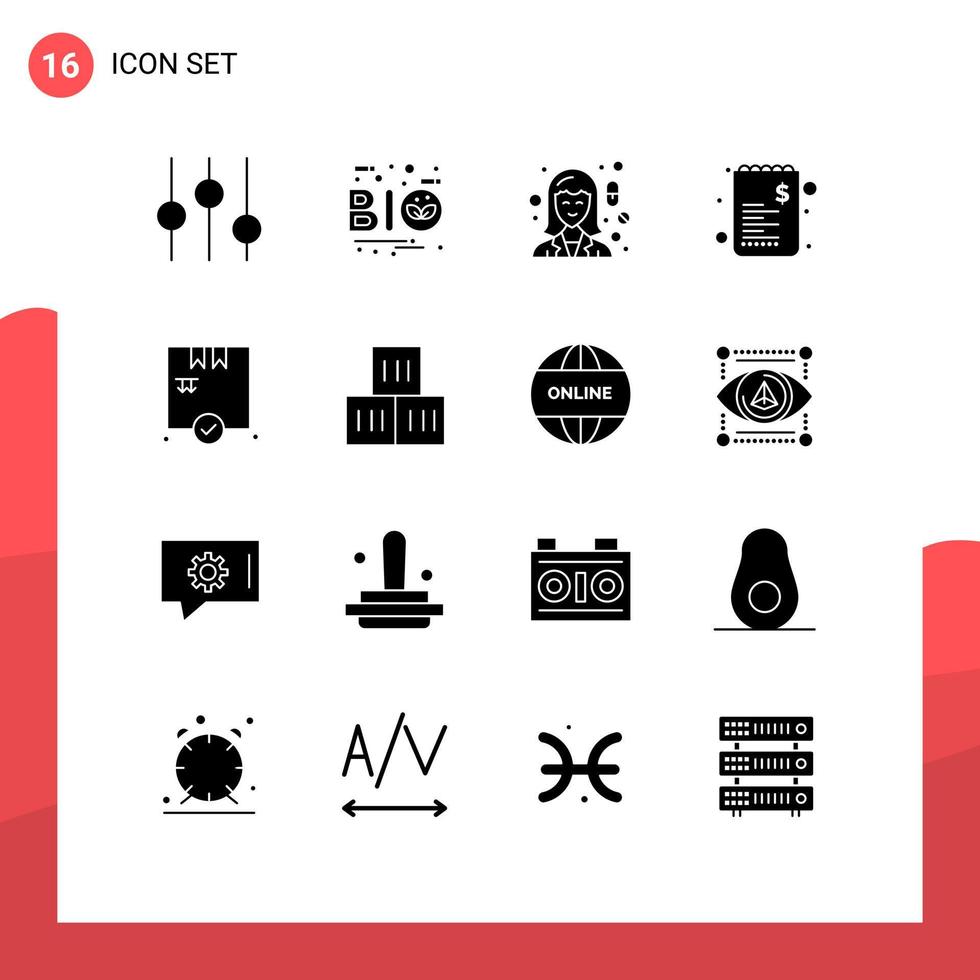 16 kreativ ikoner modern tecken och symboler av handla försäljning kemist lista kvinna redigerbar vektor design element