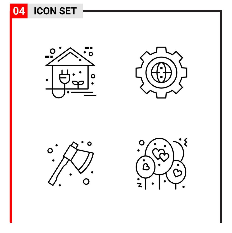 4 allmän ikoner för hemsida design skriva ut och mobil appar 4 översikt symboler tecken isolerat på vit bakgrund 4 ikon packa vektor