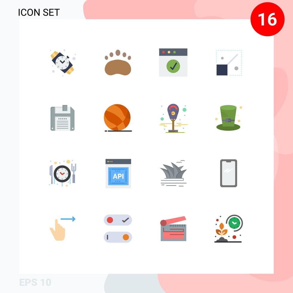 platt Färg packa av 16 universell symboler av spara diskett app kreativ storleksändring redigerbar packa av kreativ vektor design element