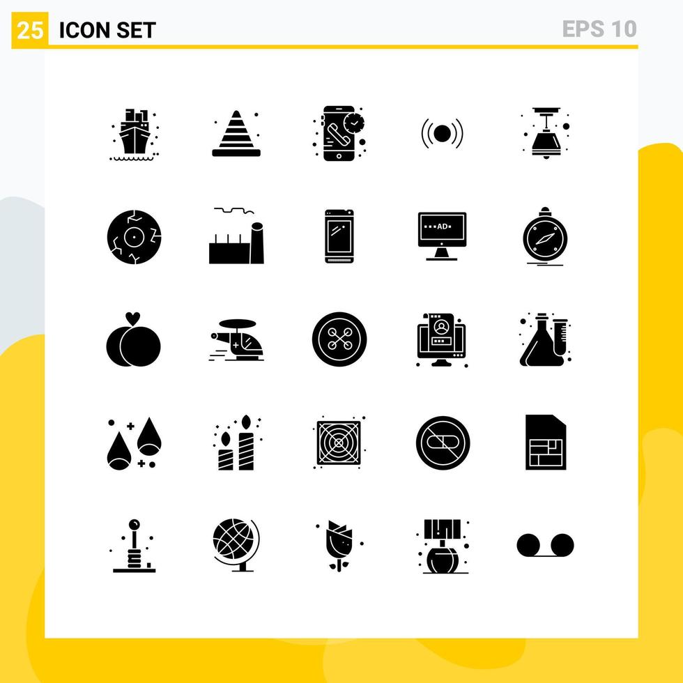 25 fast glyf begrepp för webbplatser mobil och appar ui grundläggande verktyg grundläggande mottagare redigerbar vektor design element