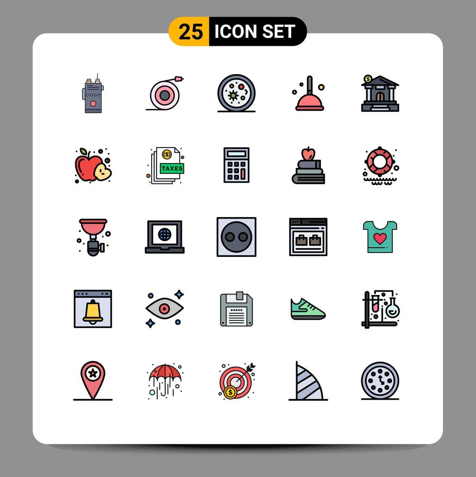 25 kreativ ikoner modern tecken och symboler av Bank mopp vatten rengöring vetenskap redigerbar vektor design element