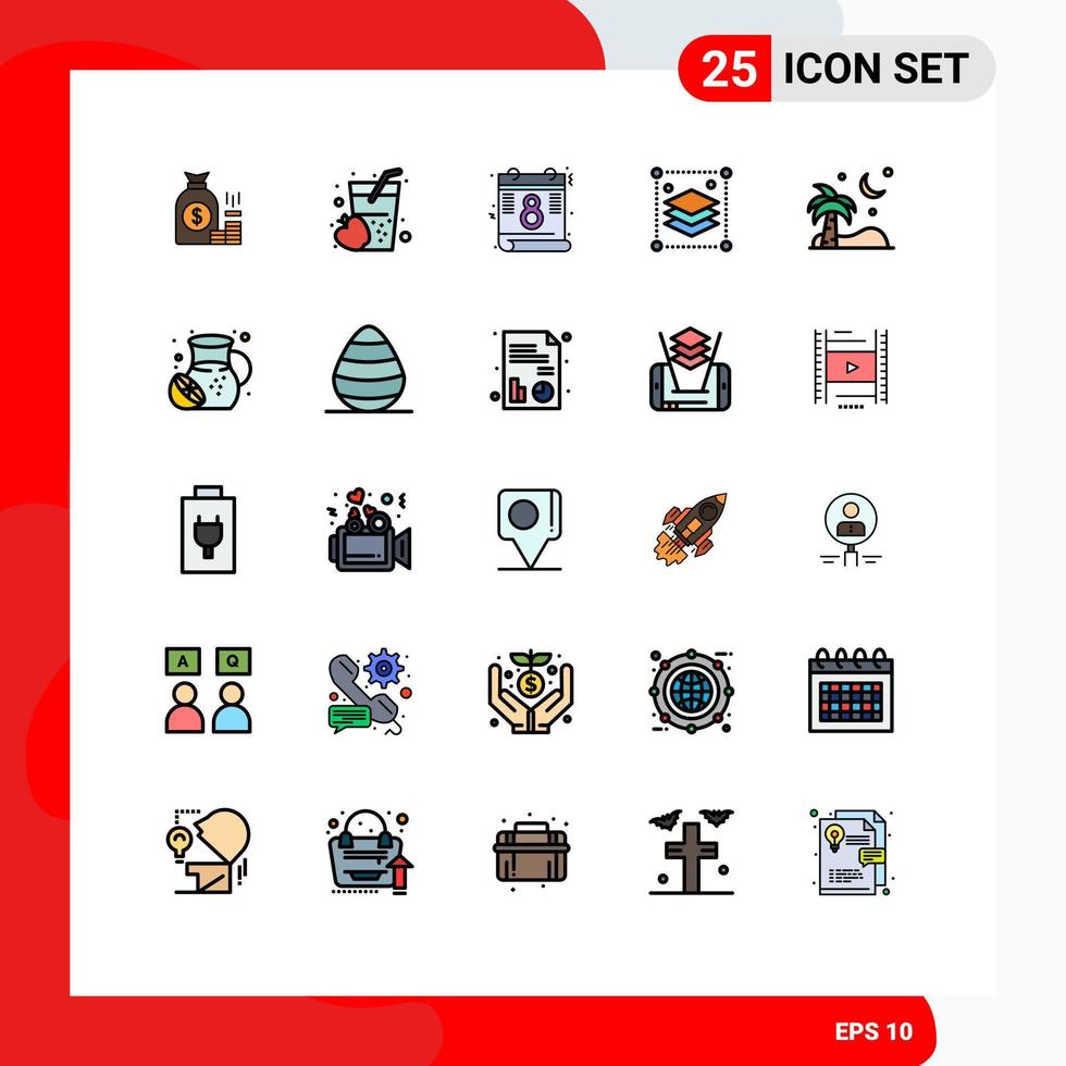 25 kreative Symbole moderne Zeichen und Symbole verschiedener Designschichten trinken Kopierschichten Tag editierbare Vektordesign-Elemente vektor
