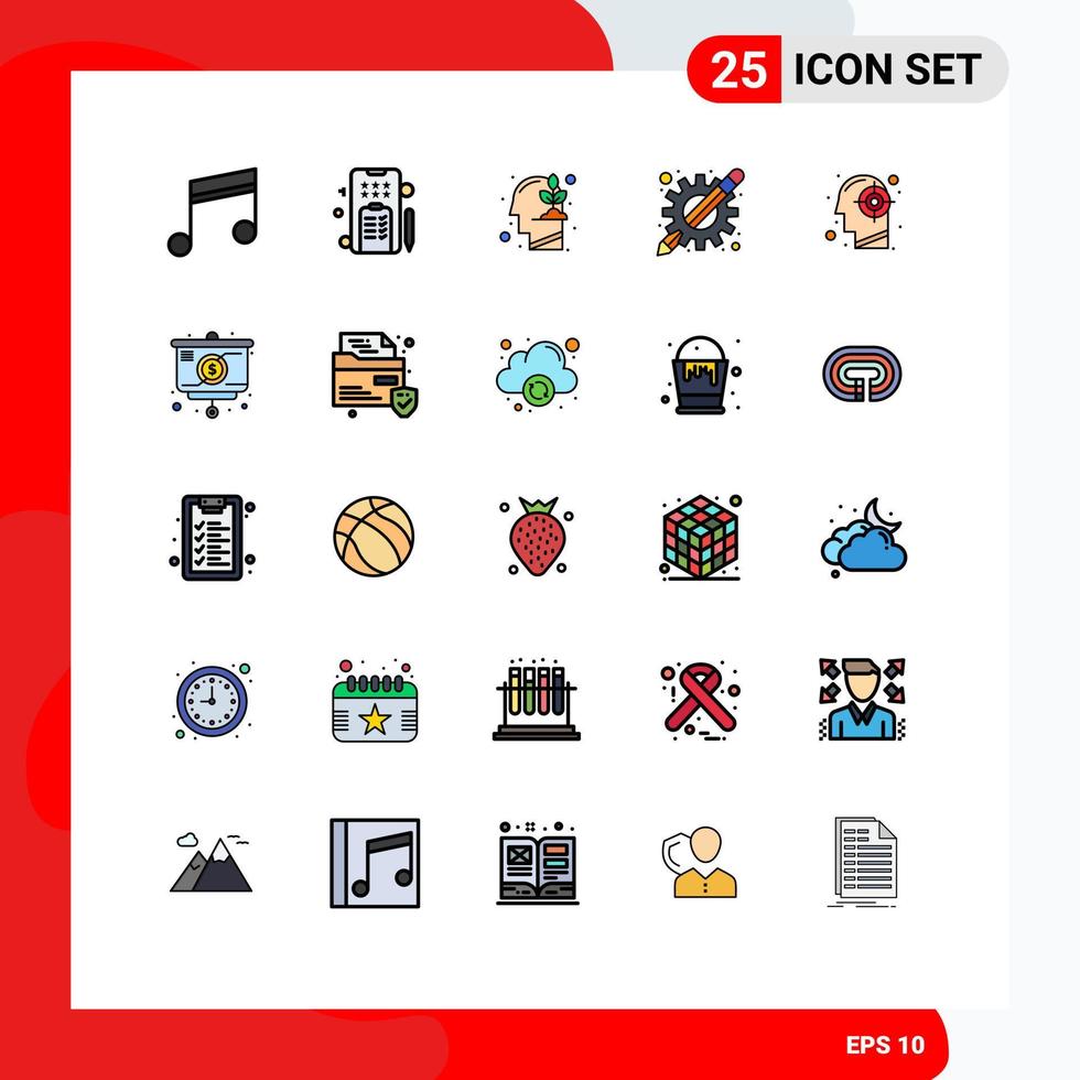 25 kreativ ikoner modern tecken och symboler av mänsklig mål investering inlärning appar utbildning redigerbar vektor design element