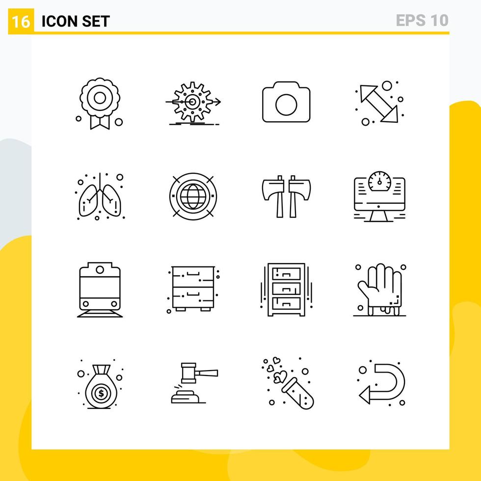 samling av 16 universell linje ikoner ikon uppsättning för webb och mobil vektor