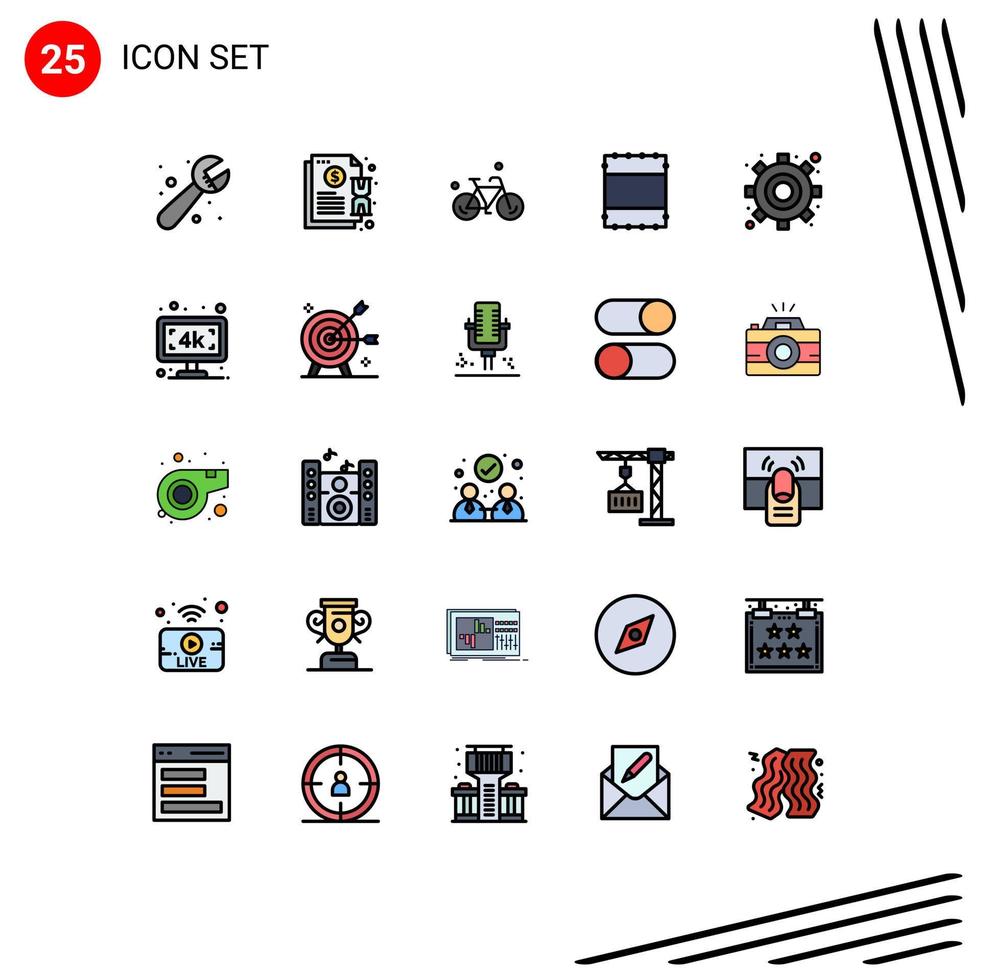 uppsättning av 25 modern ui ikoner symboler tecken för inställningar motor betalning maximera vår redigerbar vektor design element
