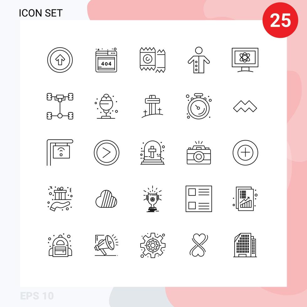 25 kreativ ikoner modern tecken och symboler av atom predikant kondom människor munk redigerbar vektor design element