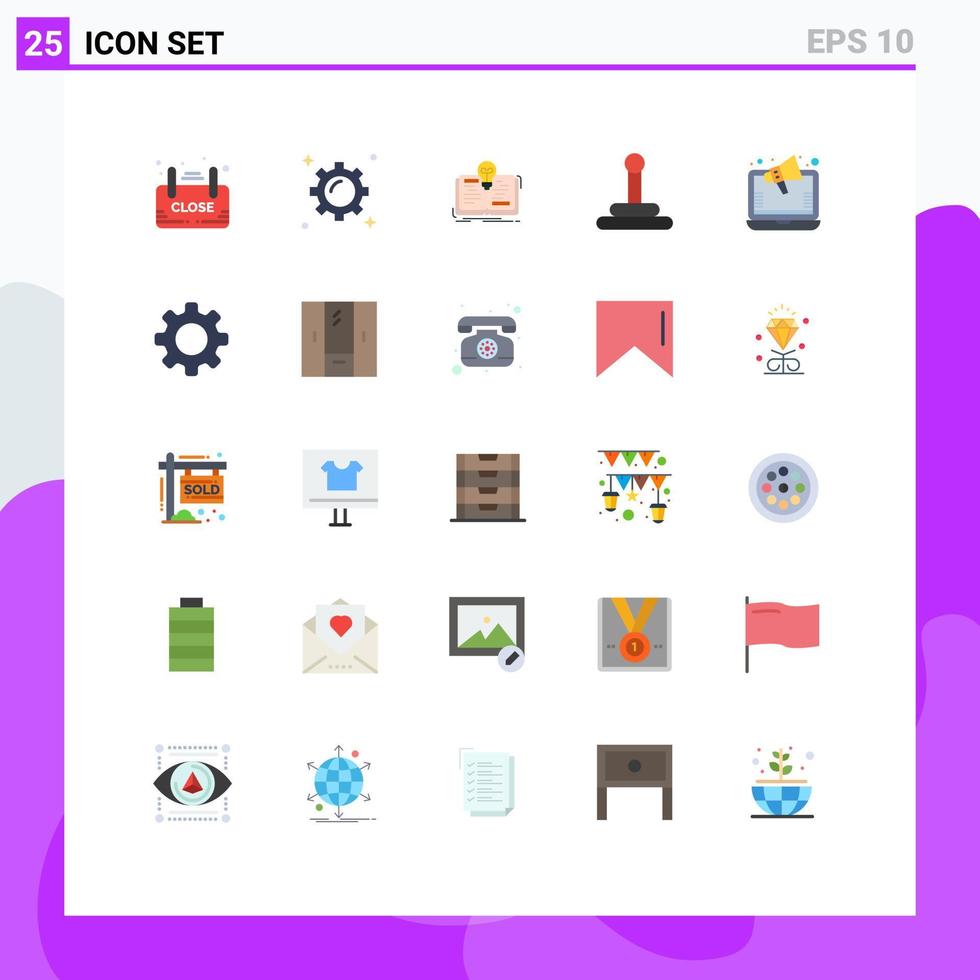 uppsättning av 25 modern ui ikoner symboler tecken för uppkopplad annonser handel skåpbil berättelse redigerbar vektor design element
