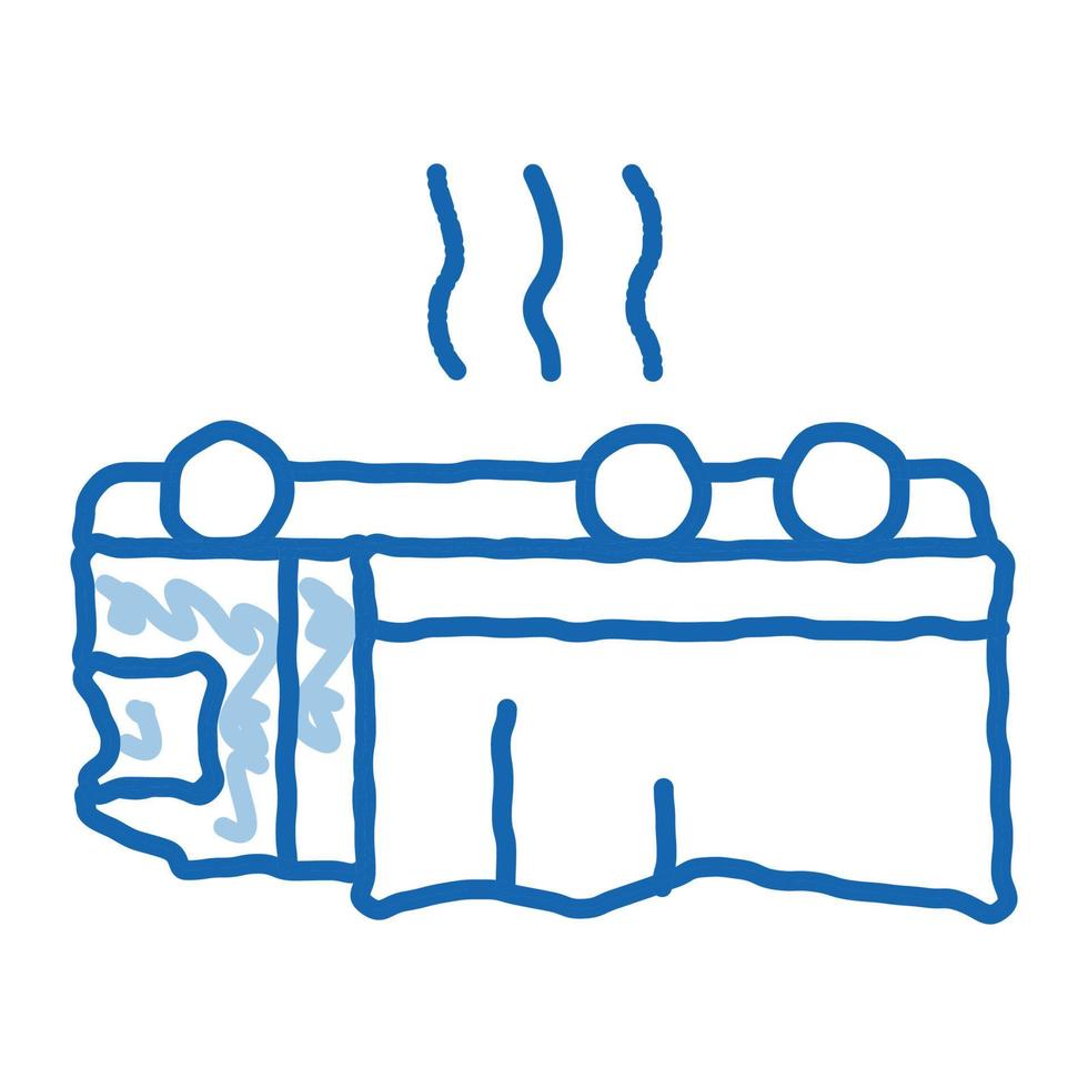 Umgekehrte gezeichnete Illustration des Autounfall-Gekritzelsymbols Hand vektor