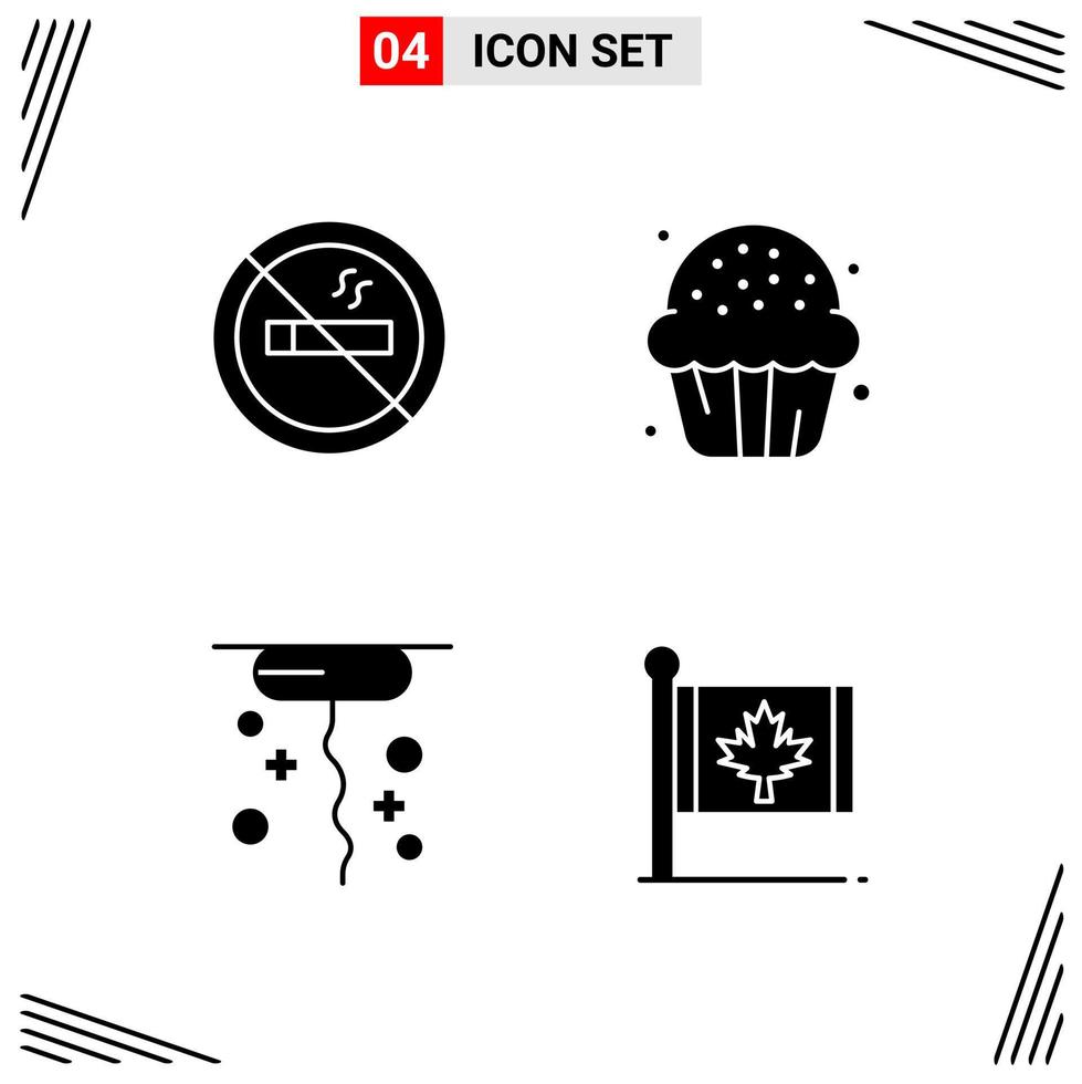 4 ikoner fast stil rutnät baserad kreativ glyf symboler för hemsida design enkel fast ikon tecken isolerat på vit bakgrund 4 ikon uppsättning vektor