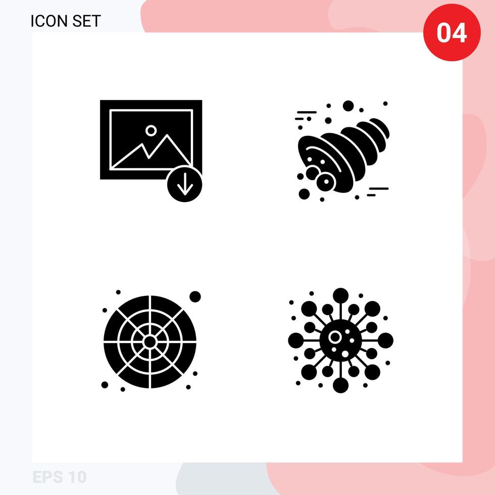 användare gränssnitt packa av 4 grundläggande fast glyfer av ladda ner Färg palett höst tacksägelse prov redigerbar vektor design element