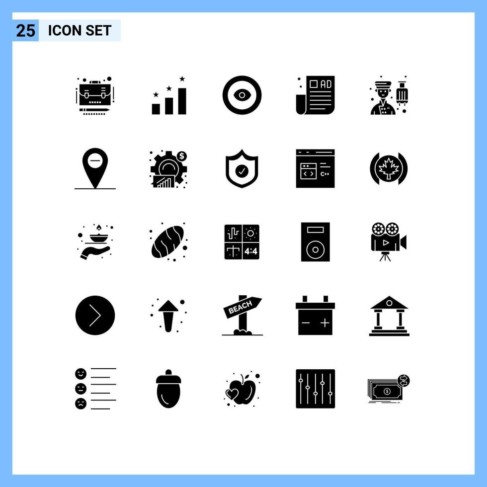 stock vektor ikon packa av 25 linje tecken och symboler för hotell avatar tilldela tips företag tips redigerbar vektor design element