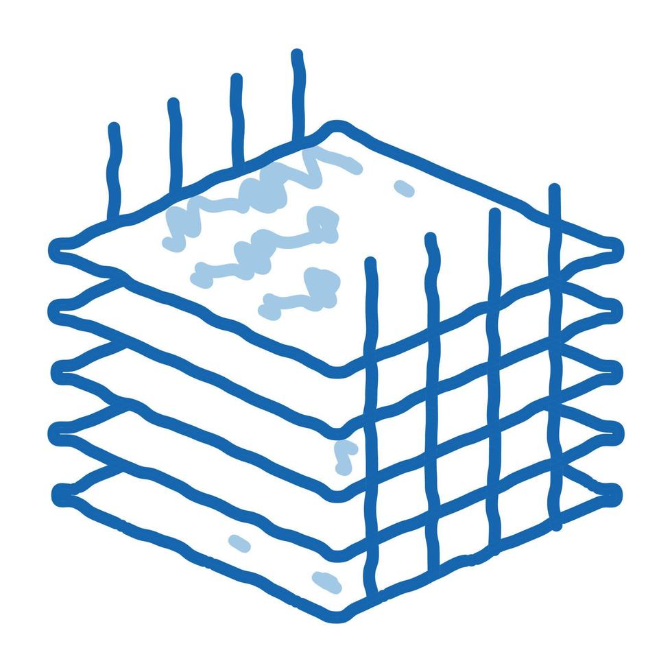 bauplatten für zu hause gekritzel symbol hand gezeichnete illustration vektor