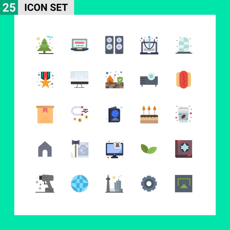 modern uppsättning av 25 platt färger pictograph av skåp Hem underhållning ekvation dator redigerbar vektor design element