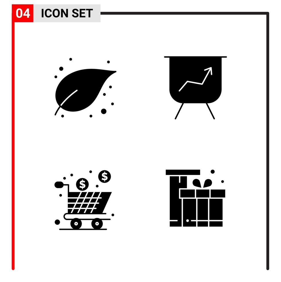 4 allgemeine Symbole für Website-Design Print und mobile Apps 4 Glyphensymbole Zeichen isoliert auf weißem Hintergrund 4 Icon Pack vektor