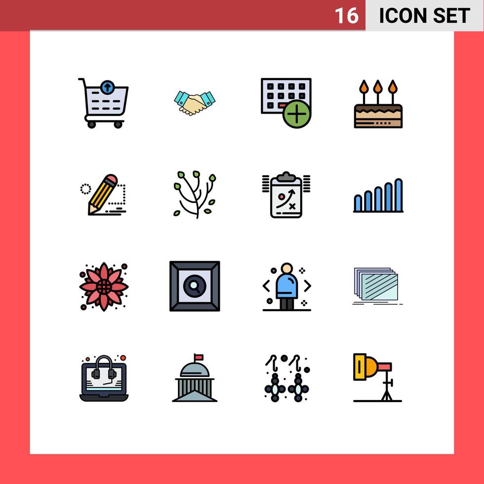 16 kreativ ikoner modern tecken och symboler av fest händelse Lägg till firande hårdvara redigerbar kreativ vektor design element