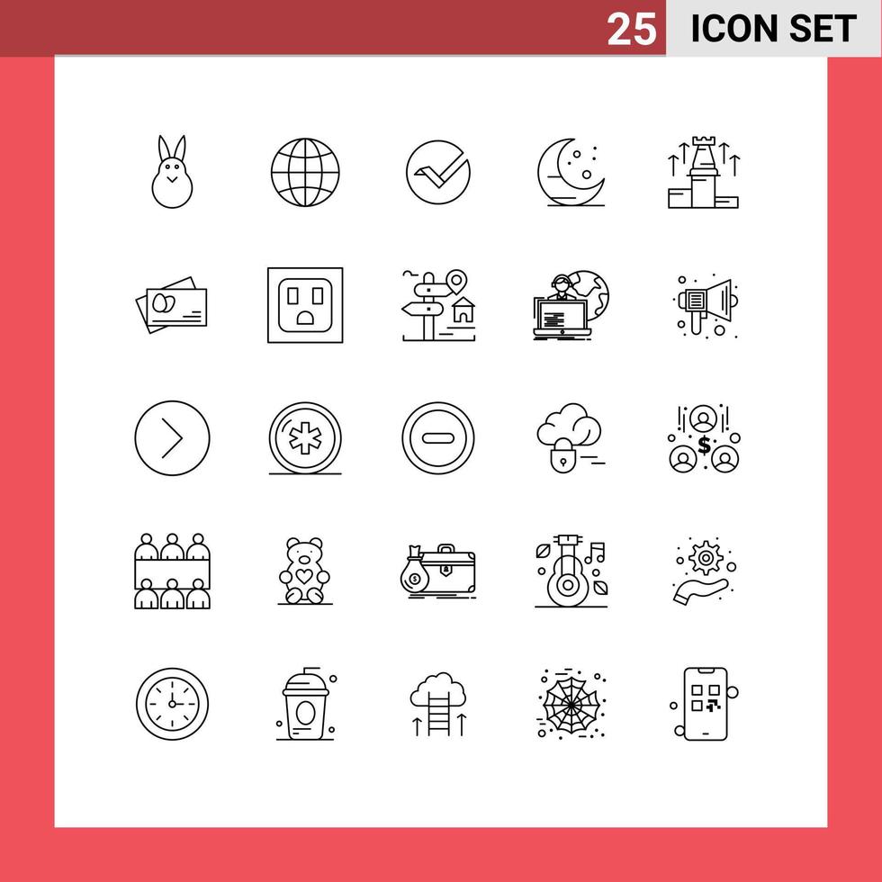 25 kreativ ikoner modern tecken och symboler av upp natt geografi måne crypto valuta redigerbar vektor design element