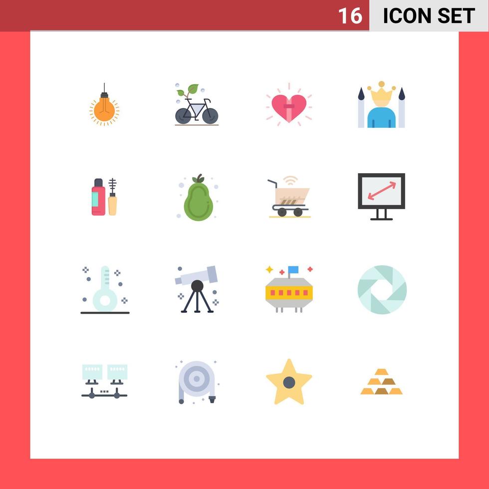 Stock Vector Icon Pack mit 16 Linienzeichen und Symbolen für Star-Promi-Pflanzen-Osterfeier editierbare Packung kreativer Vektordesign-Elemente