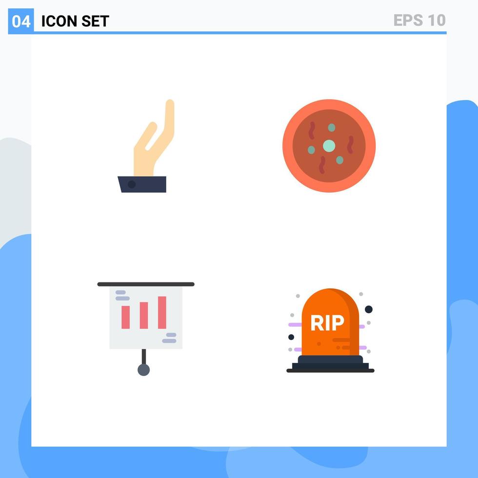 modern uppsättning av 4 platt ikoner pictograph av allmosa pengar kemi vetenskap halloween redigerbar vektor design element