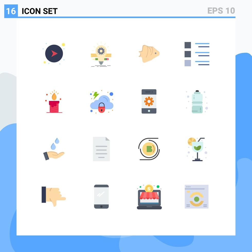 packa av 16 modern platt färger tecken och symboler för webb skriva ut media sådan som meny detaljer skala checklista skolutbildning redigerbar packa av kreativ vektor design element
