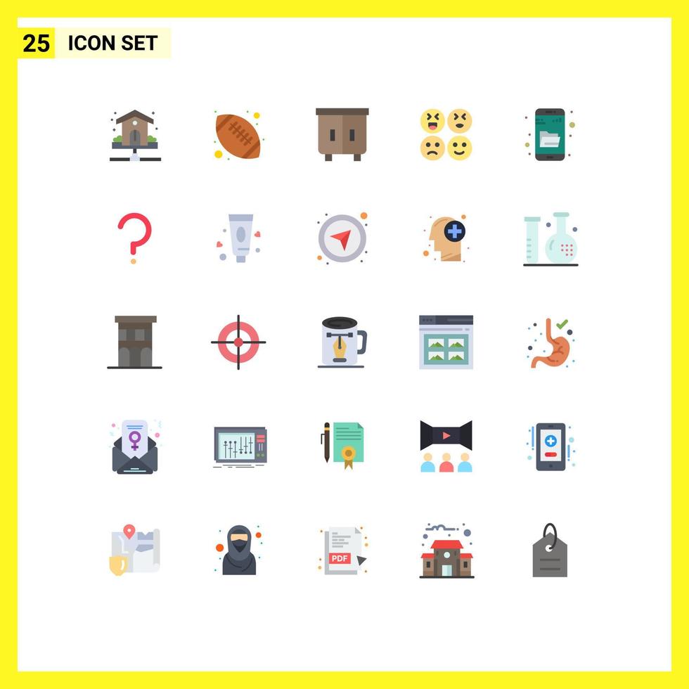 25 kreativ ikoner modern tecken och symboler av utforska ledsen hög skola Lycklig interiör redigerbar vektor design element