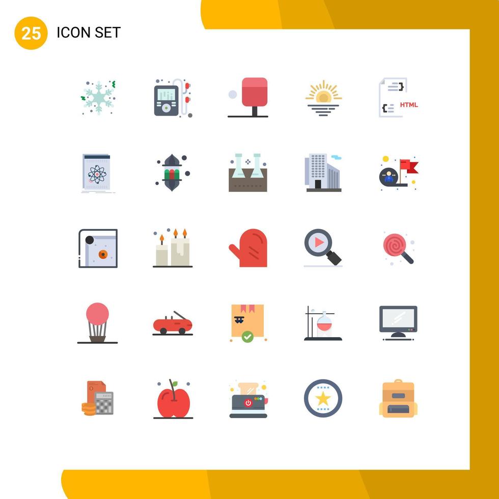 packa av 25 kreativ platt färger av Ansökan html Sol fil utveckla redigerbar vektor design element