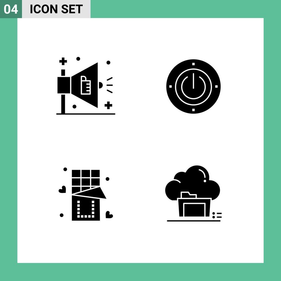 universell fast glyf tecken symboler av ad mat elektricitet datoranvändning mapp redigerbar vektor design element