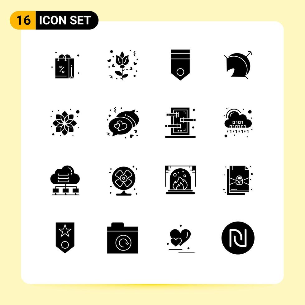 satz von 16 modernen ui-symbolen symbole zeichen für schönheitspunktabzeichen zielbogenschießen editierbare vektordesignelemente vektor