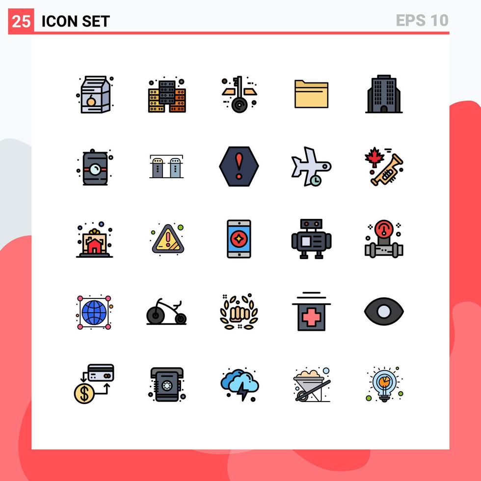 25 kreativ ikoner modern tecken och symboler av dryck företag plan byggnad data redigerbar vektor design element