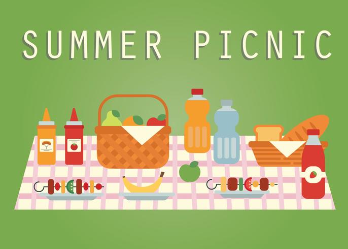 Sommer-Picknick-Vektor vektor