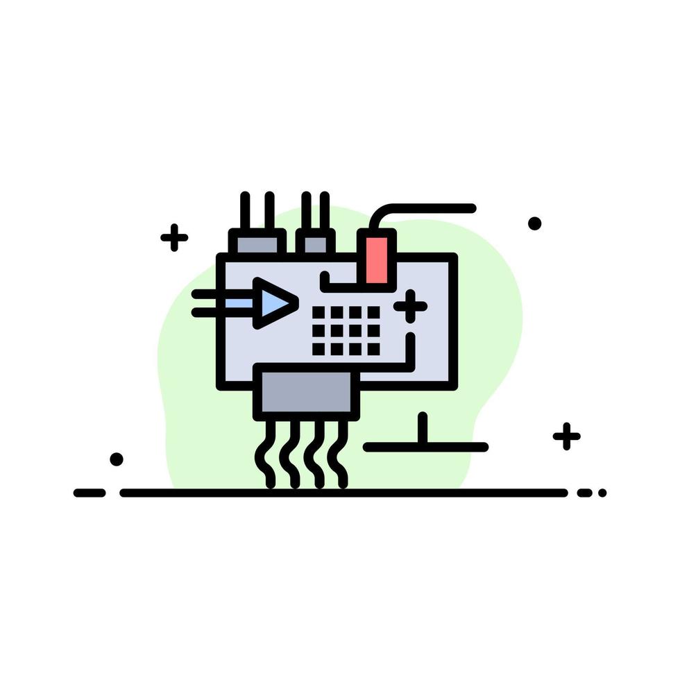 zusammenbauen anpassen elektronik teile business flache linie gefüllt symbol vektor banner vorlage