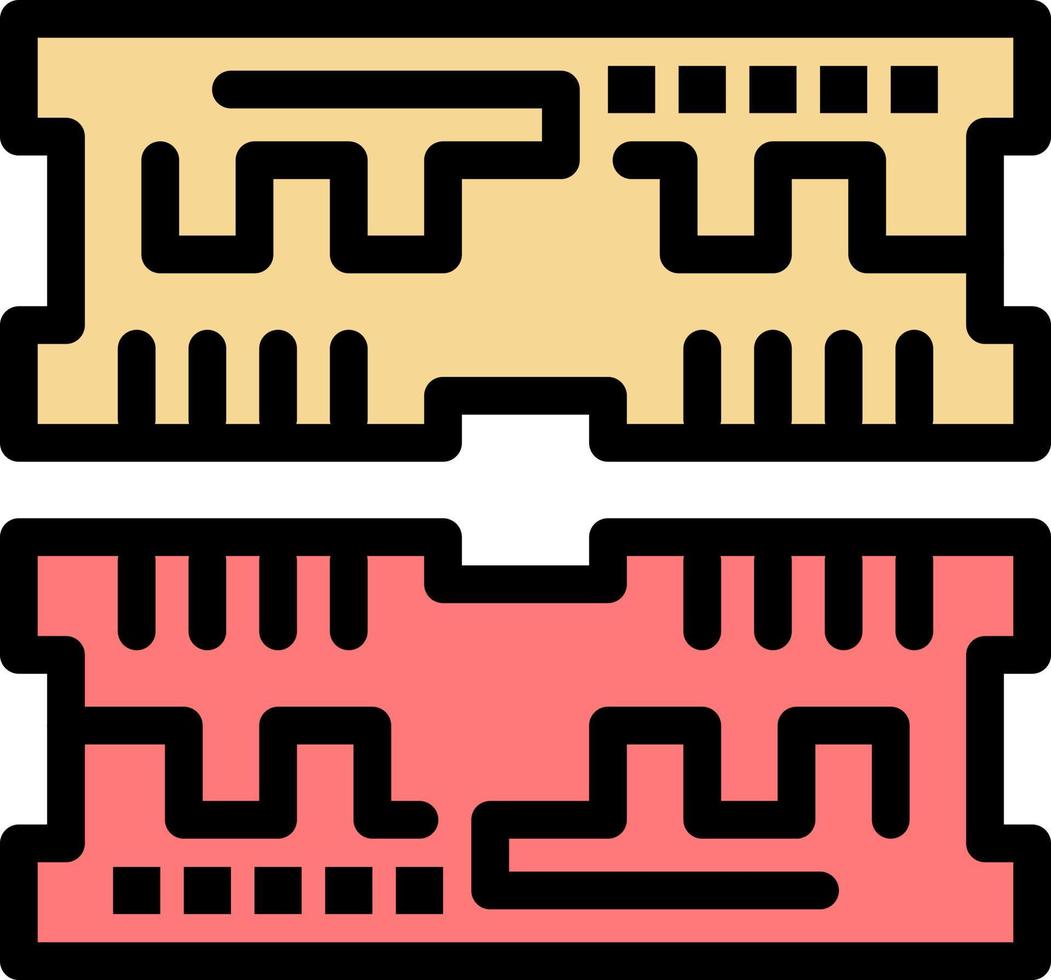 Karten Komponente Computer flache Farbe Symbol Vektorsymbol Banner Vorlage vektor