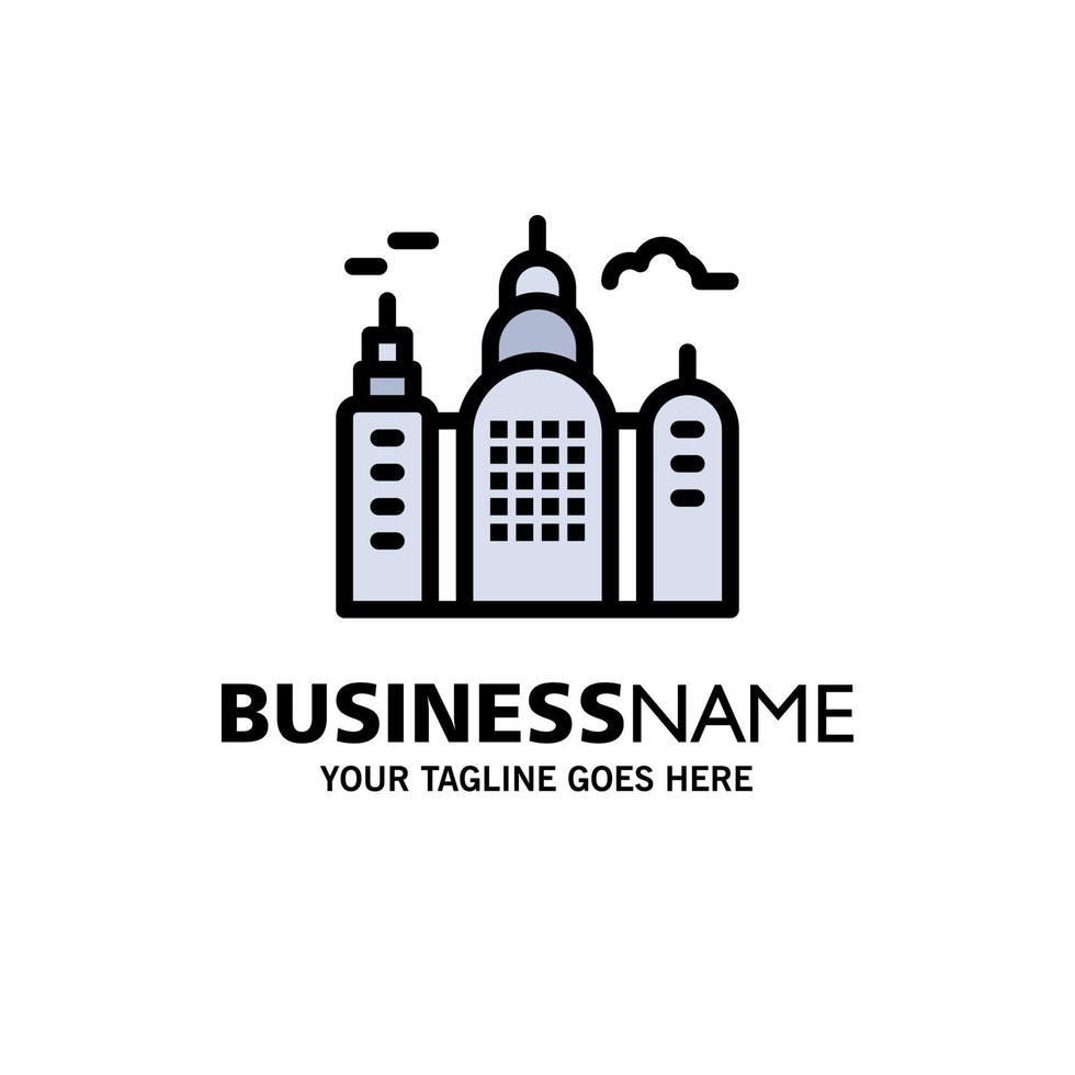 Gebäude Haus Kanada Business Logo Vorlage flache Farbe vektor