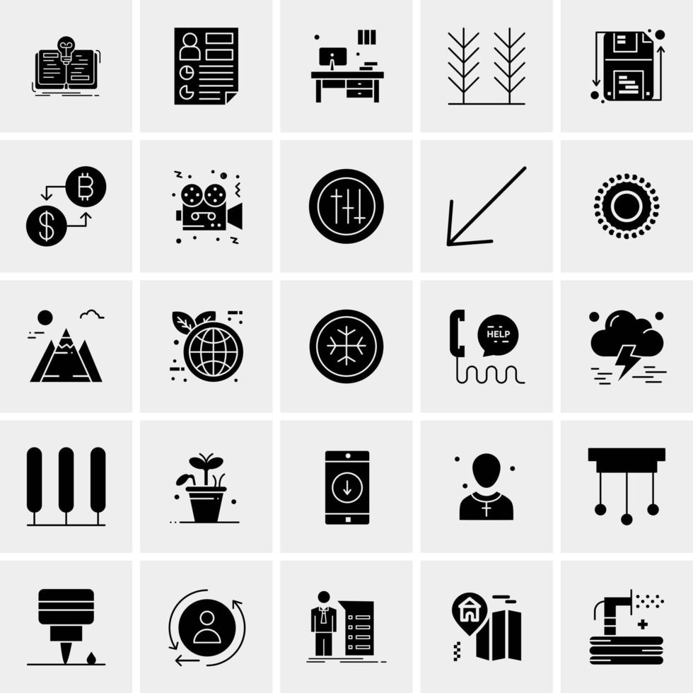 25 universelle Business-Icons Vektor kreative Icon-Illustration zur Verwendung in Web- und Mobilprojekten