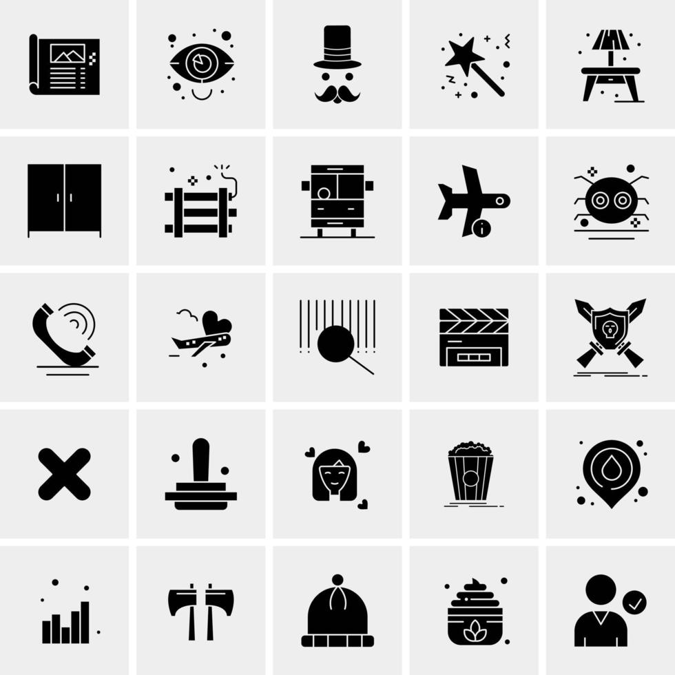 25 universelle Business-Icons Vektor kreative Icon-Illustration zur Verwendung in Web- und Mobilprojekten