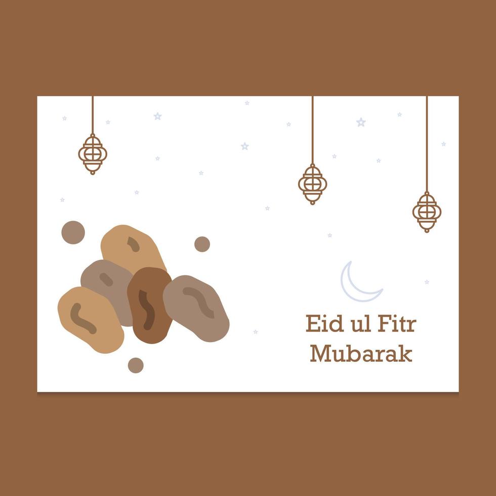 eid mubarak grußkartenillustration vektor