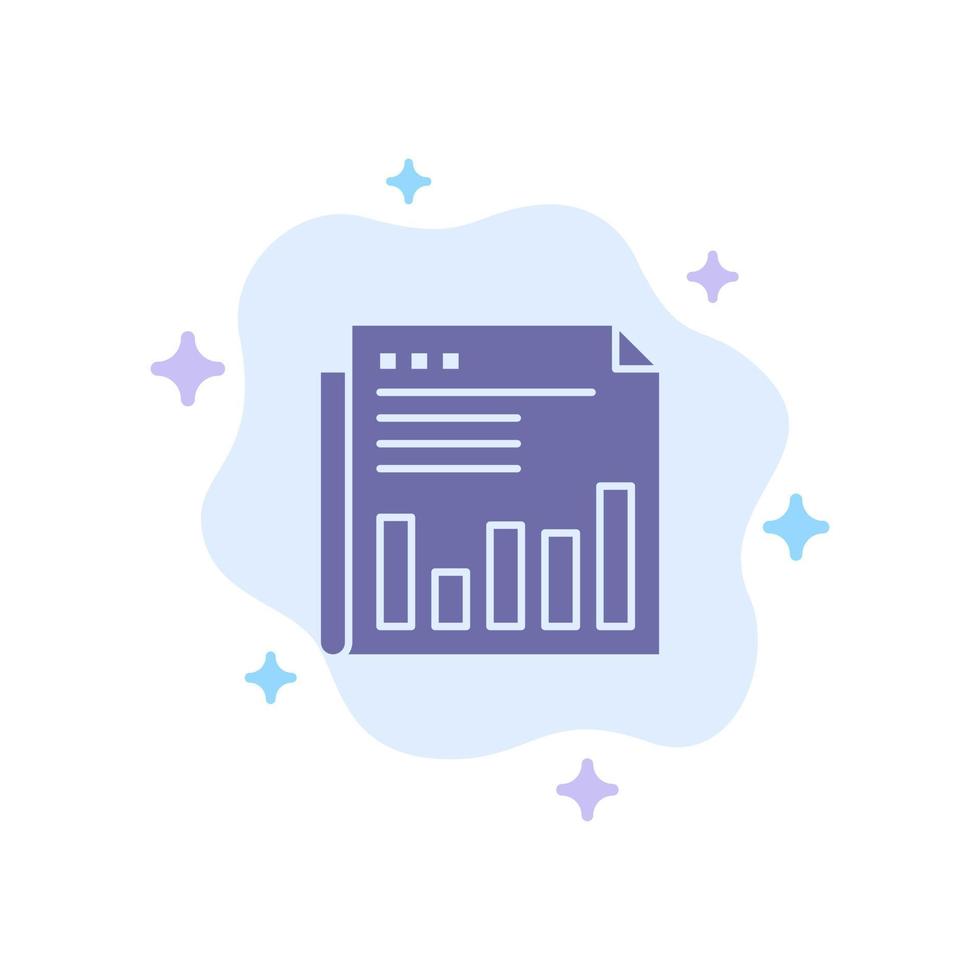 Zeitungsgeschäft Finanzmarktnachrichten mal blaues Symbol auf abstraktem Wolkenhintergrund vektor