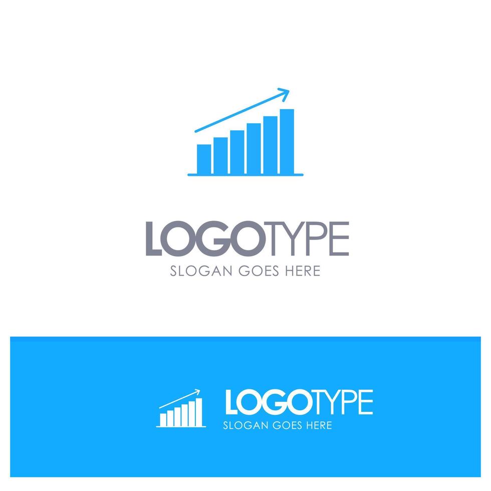 analys Diagram analys företag Graf marknadsföra statistik blå fast logotyp med plats för Tagline vektor