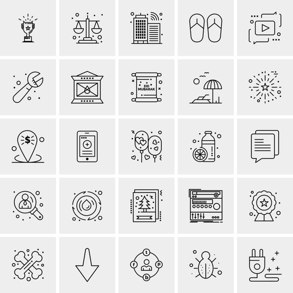 25 universelle Business-Icons Vektor kreative Icon-Illustration zur Verwendung in Web- und Mobilprojekten